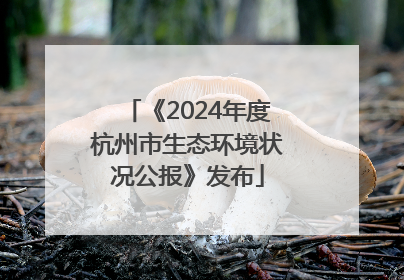 《2024年度杭州市生态环境状况公报》发布