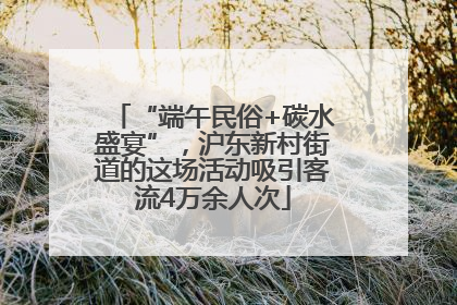 “端午民俗+碳水盛宴”，沪东新村街道的这场活动吸引客流4万余人次