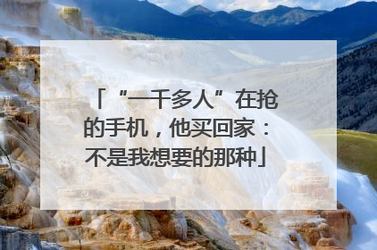 “一千多人”在抢的手机，他买回家：不是我想要的那种