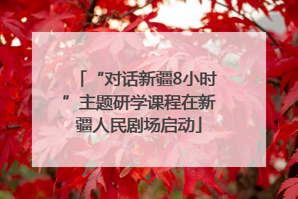 “对话新疆8小时”主题研学课程在新疆人民剧场启动