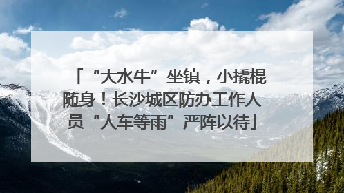 “大水牛”坐镇，小撬棍随身！长沙城区防办工作人员“人车等雨”严阵以待