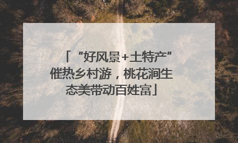 “好风景+土特产”催热乡村游，桃花涧生态美带动百姓富
