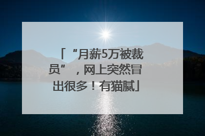“月薪5万被裁员”，网上突然冒出很多！有猫腻
