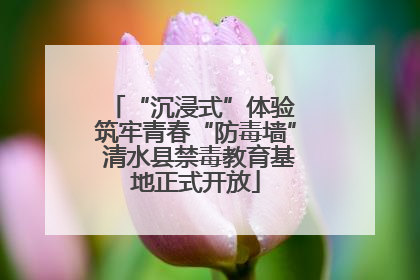 “沉浸式”体验 筑牢青春“防毒墙” 清水县禁毒教育基地正式开放
