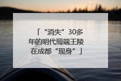 “消失”30多年的明代蜀端王陵在成都“现身”