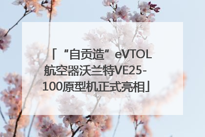 “自贡造”eVTOL航空器沃兰特VE25-100原型机正式亮相