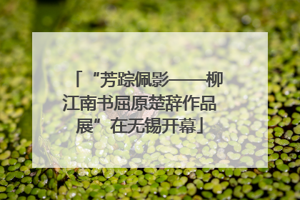 “芳踪佩影——柳江南书屈原楚辞作品展”在无锡开幕