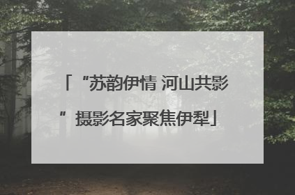 “苏韵伊情 河山共影”摄影名家聚焦伊犁