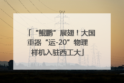 “鲲鹏”展翅！大国重器“运-20”物理样机入驻西工大