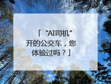 “AI司机”开的公交车，您体验过吗？