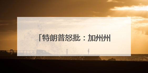 特朗普怒批：加州州长和洛杉矶市长“无能”，现在一片混乱