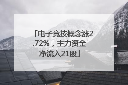 电子竞技概念涨2.72%，主力资金净流入21股