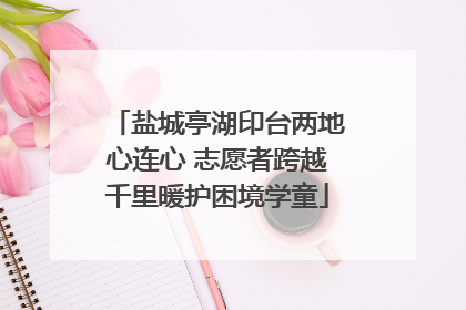 盐城亭湖印台两地心连心 志愿者跨越千里暖护困境学童