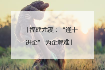 福建尤溪：“逢十进企” 为企解难