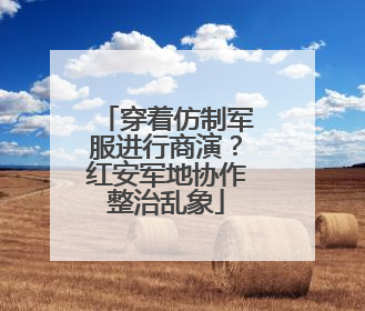 穿着仿制军服进行商演？红安军地协作整治乱象