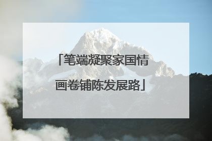笔端凝聚家国情  画卷铺陈发展路