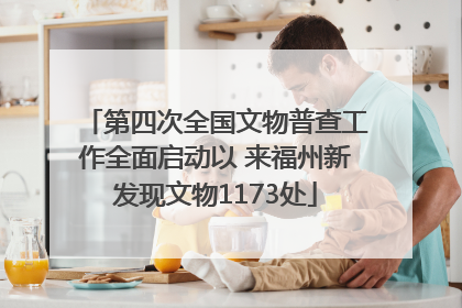 第四次全国文物普查工作全面启动以 来福州新发现文物1173处