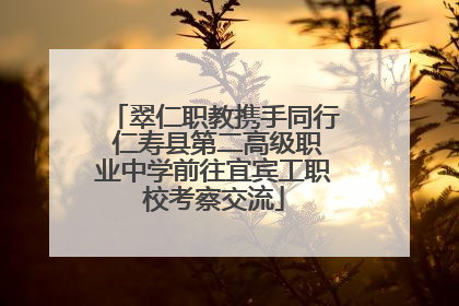 翠仁职教携手同行 仁寿县第二高级职业中学前往宜宾工职校考察交流