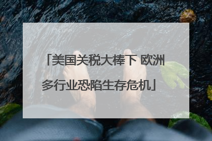 美国关税大棒下 欧洲多行业恐陷生存危机