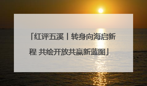 红评五溪丨转身向海启新程 共绘开放共赢新蓝图