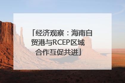 经济观察：海南自贸港与RCEP区域合作互促共进