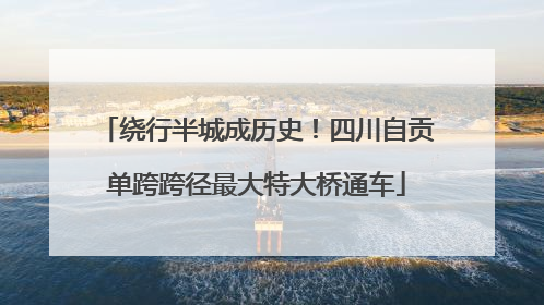 绕行半城成历史！四川自贡单跨跨径最大特大桥通车