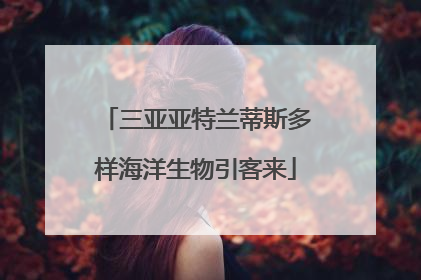三亚亚特兰蒂斯多样海洋生物引客来