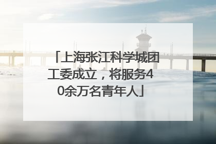上海张江科学城团工委成立，将服务40余万名青年人