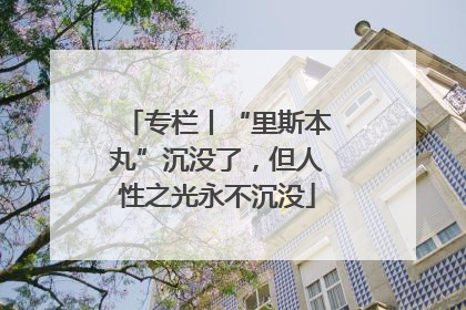 专栏丨“里斯本丸”沉没了，但人性之光永不沉没