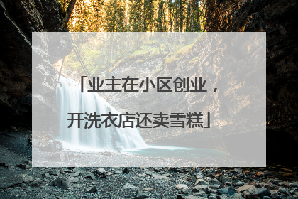 业主在小区创业，开洗衣店还卖雪糕