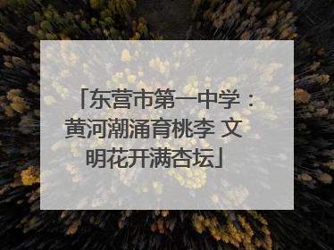 东营市第一中学：黄河潮涌育桃李 文明花开满杏坛