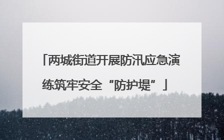 两城街道开展防汛应急演练筑牢安全“防护堤”