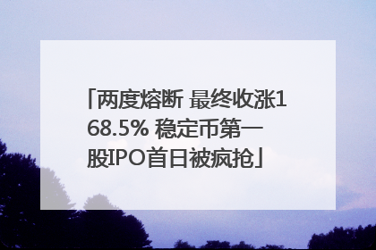 两度熔断 最终收涨168.5% 稳定币第一股IPO首日被疯抢