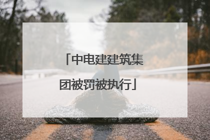 中电建建筑集团被罚被执行