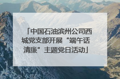 中国石油滨州公司西城党支部开展“端午话清廉”主题党日活动