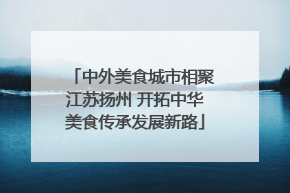 中外美食城市相聚江苏扬州 开拓中华美食传承发展新路