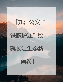 九江公安“铁腕护江”绘就长江生态新画卷