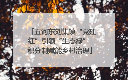 五河东刘集镇“党建红”引领“生态绿” 积分制赋能乡村治理