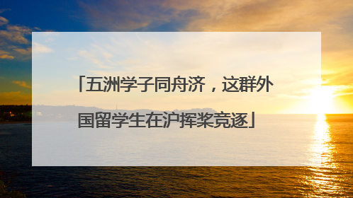 五洲学子同舟济，这群外国留学生在沪挥桨竞逐