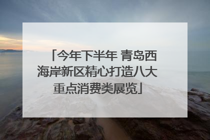 今年下半年 青岛西海岸新区精心打造八大重点消费类展览