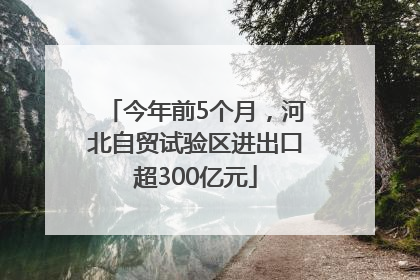 今年前5个月，河北自贸试验区进出口超300亿元