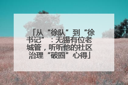 从“徐队”到“徐书记”：无锡有位老城管，听听他的社区治理“破圈”心得