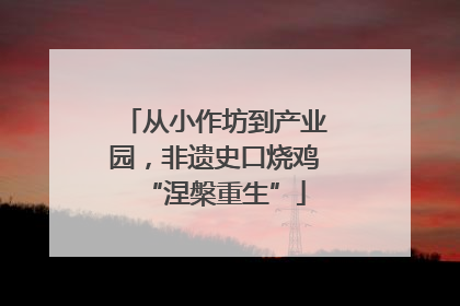 从小作坊到产业园，非遗史口烧鸡“涅槃重生”