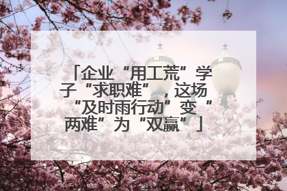 企业“用工荒”学子“求职难”，这场“及时雨行动”变“两难”为“双赢”