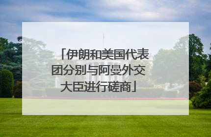 伊朗和美国代表团分别与阿曼外交大臣进行磋商