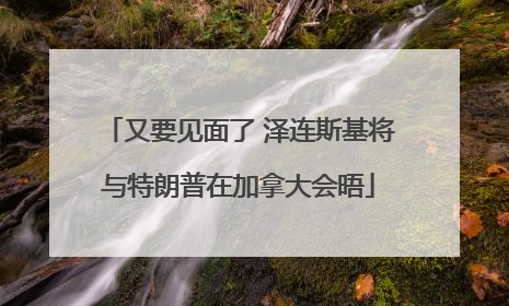 又要见面了 泽连斯基将与特朗普在加拿大会晤