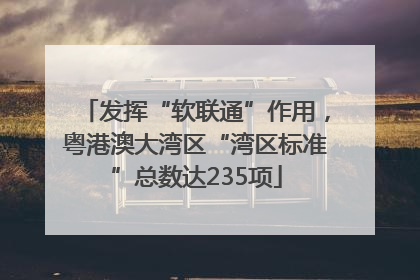 发挥“软联通”作用，粤港澳大湾区“湾区标准”总数达235项