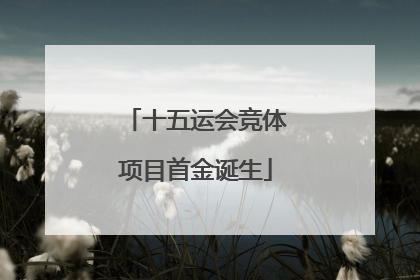 十五运会竞体项目首金诞生