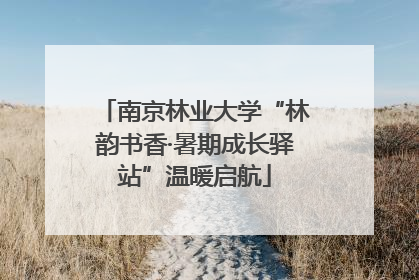 南京林业大学“林韵书香·暑期成长驿站”温暖启航