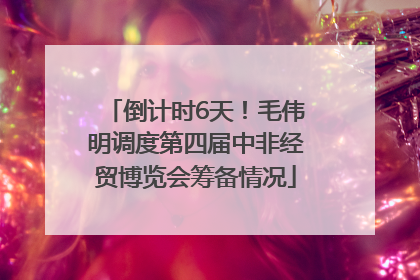 倒计时6天！毛伟明调度第四届中非经贸博览会筹备情况